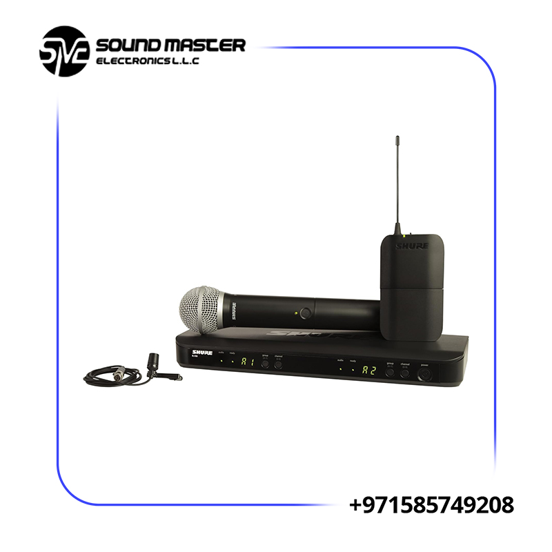S Shure BLX1288/CVL Dual-Channel Wireless Combo Lavalier & Handheld Microphone System