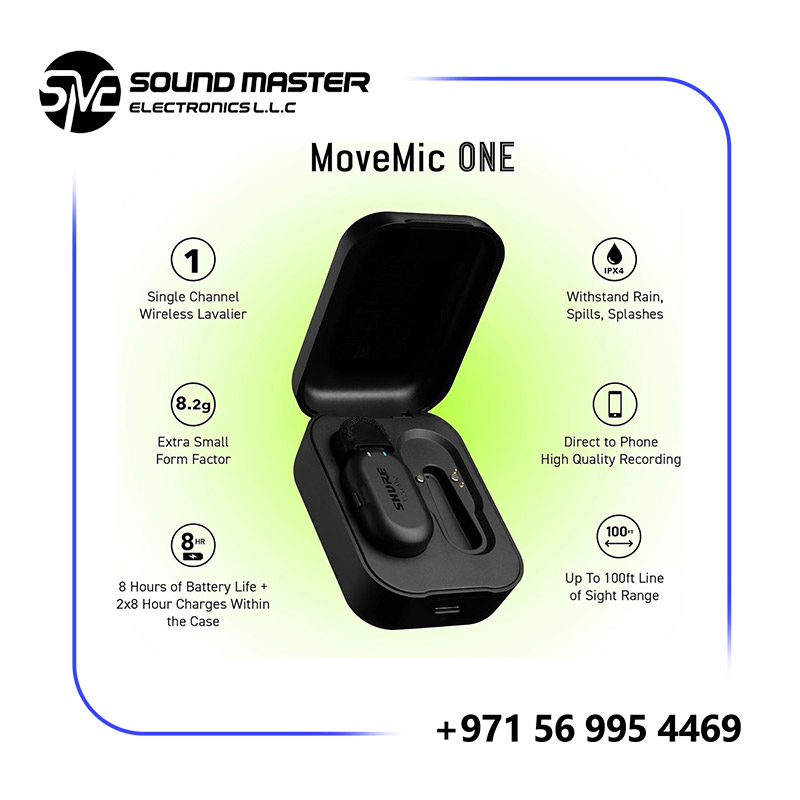 S1 Shure MoveMic One - Pro Direct to Phone Wireless Lavalier Microphone for iPhone and Android