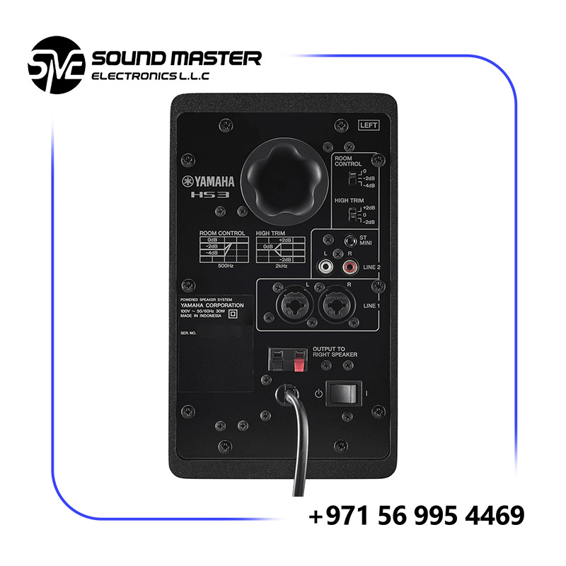 S2 Yamaha HS3 Powered Studio Monitor - Black Pair (HS3 B)