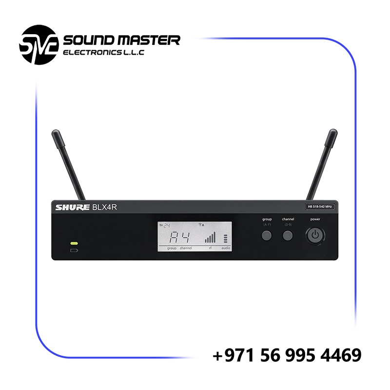 S2 Shure BLX14R/MX53 Rackmount Wireless Omni Earset Microphone System