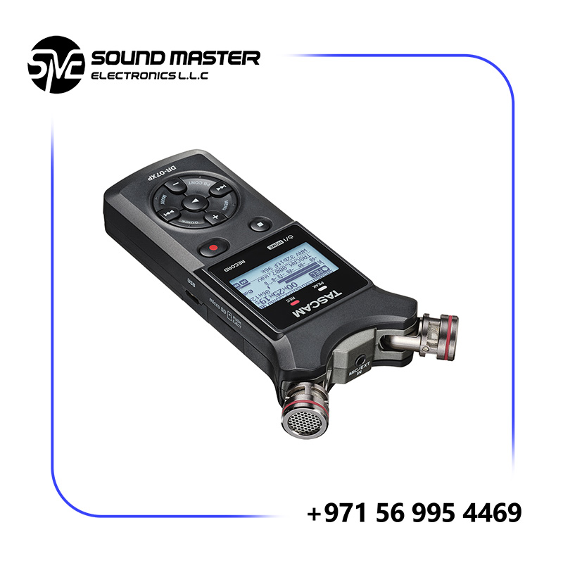 S3 TASCAM DR-07XP Stereo Handheld Audio Recorder With USB Audio Interface and Adjustable Microphones