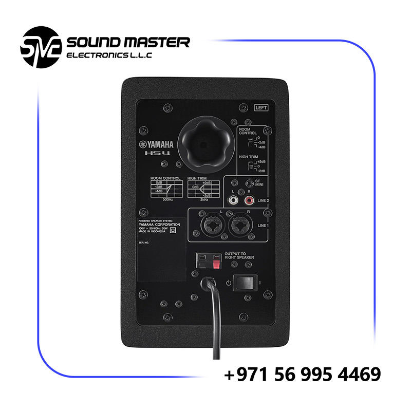 S4 Yamaha HS4 Powered USB Connection Studio Monitor - Black Pair (HS4 B)