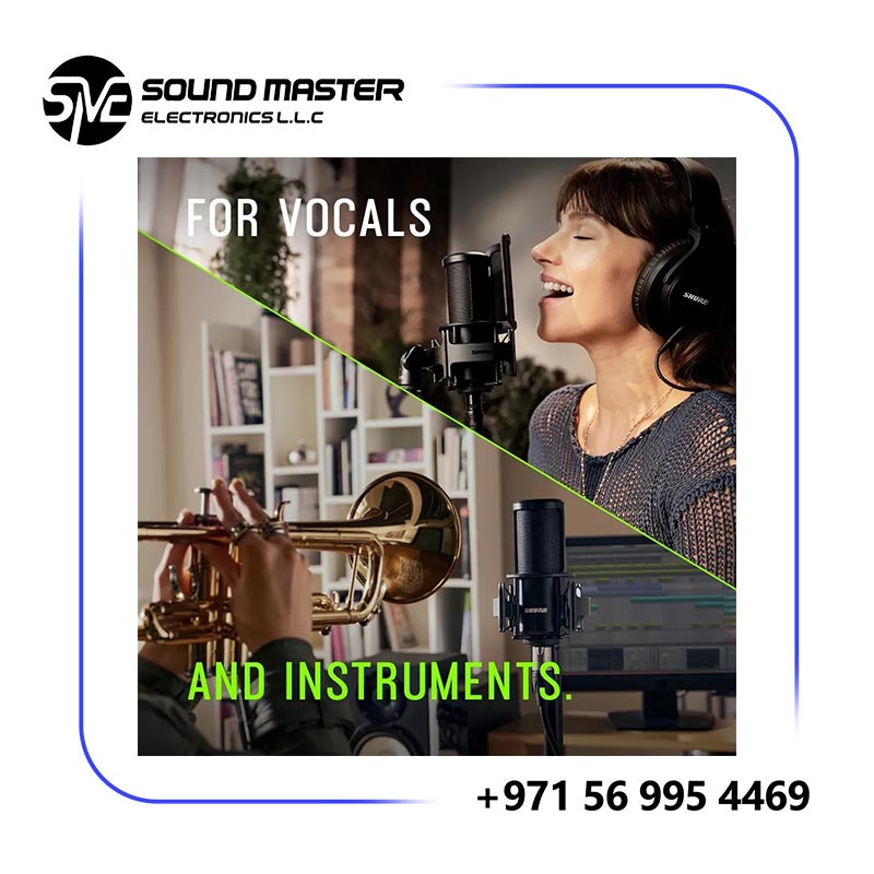 S5 Shure SM4 Studio Condenser Microphone – XLR Mic for Home Studio Recording, Vocals & Instruments