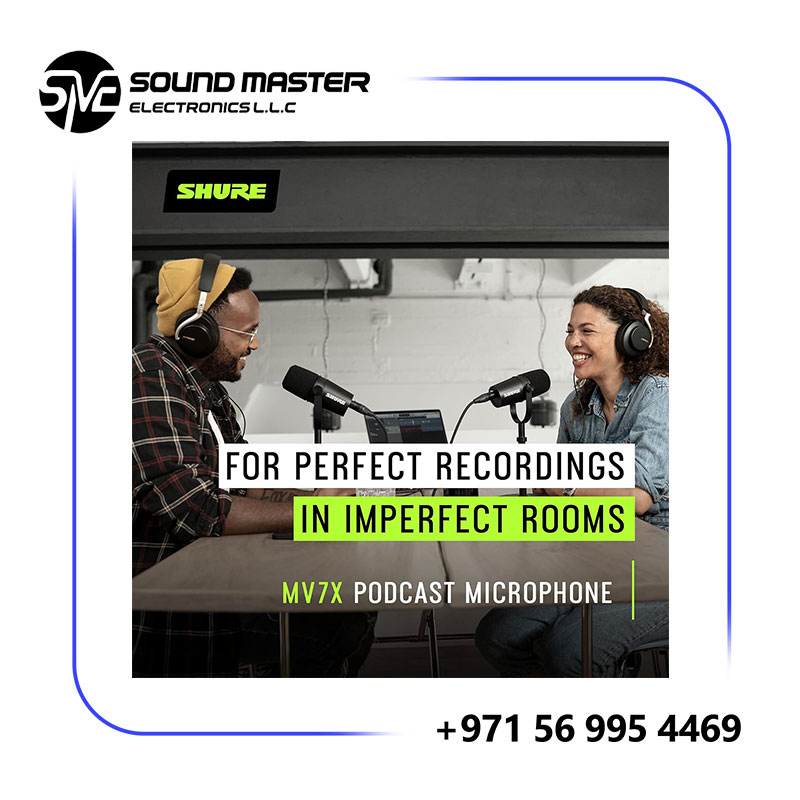 S6 Shure MV7X Podcast XLR Microphone