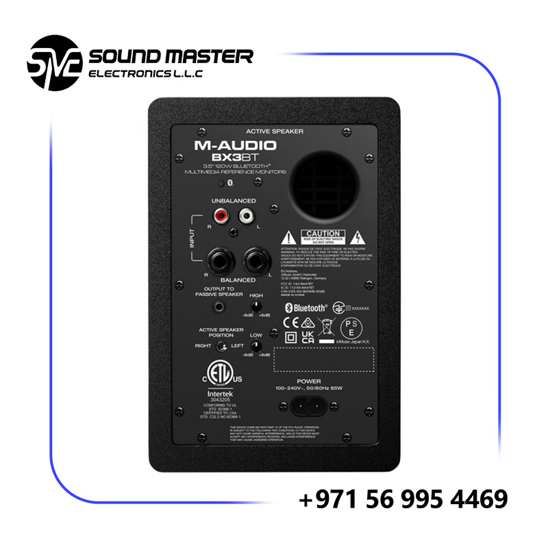 S1 M-Audio BX3BT Pair 3.5" 120W Studio Monitors and PC Speakers with Bluetooth