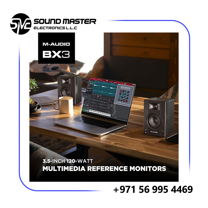 S2 M-Audio BX3 Graphite 3.5" 20W Active Studio Monitors (Pair)