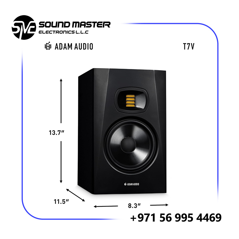 S3 ADAM Audio T7V Studio Monitor for recording, mixing and mastering, Studio Quality Sound (Single)