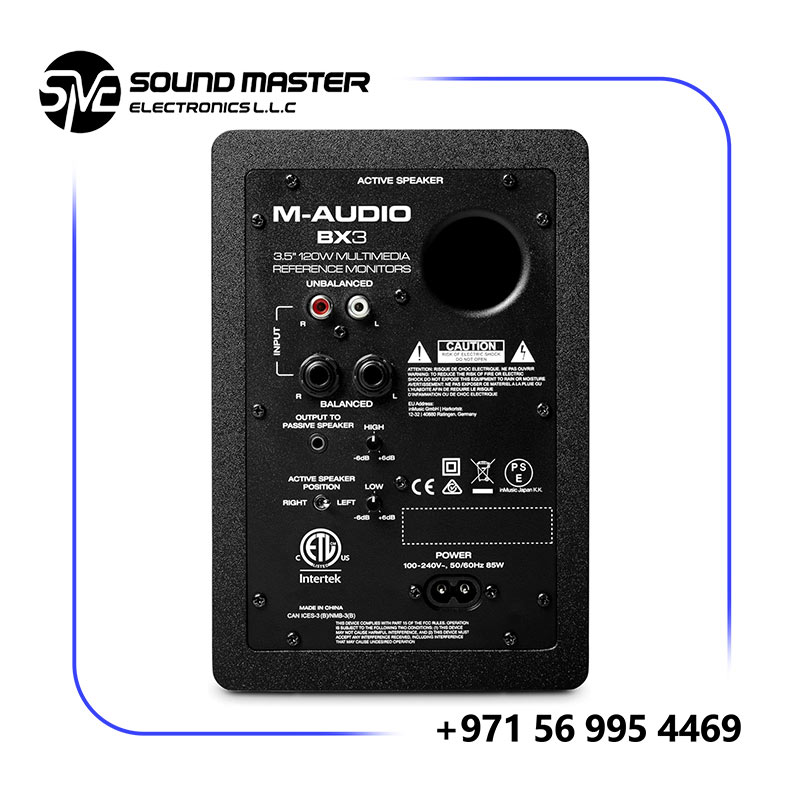 S4 M-Audio BX3 Graphite 3.5" 20W Active Studio Monitors (Pair)
