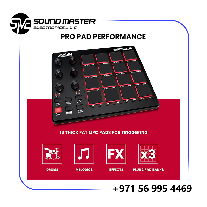 S4 Akai Professional MPD218 - USB MIDI Controller with 16 MPC Drum Pads