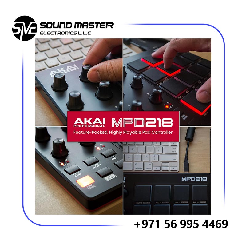 S5 Akai Professional MPD218 - USB MIDI Controller with 16 MPC Drum Pads