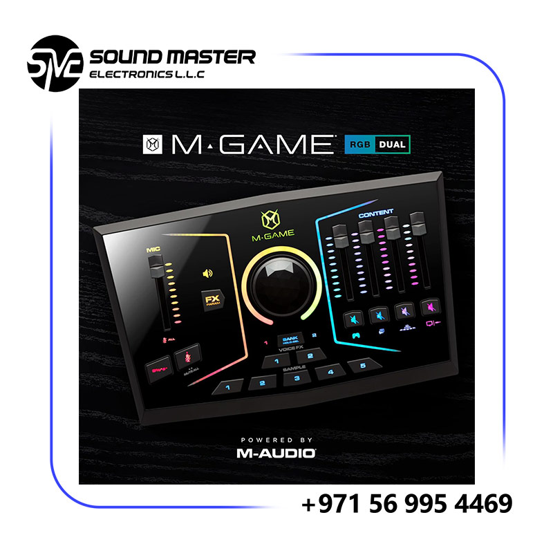 S5 M-Audio M-GAME RGB Dual USB Audio Interface Mixer for Streaming and Gaming
