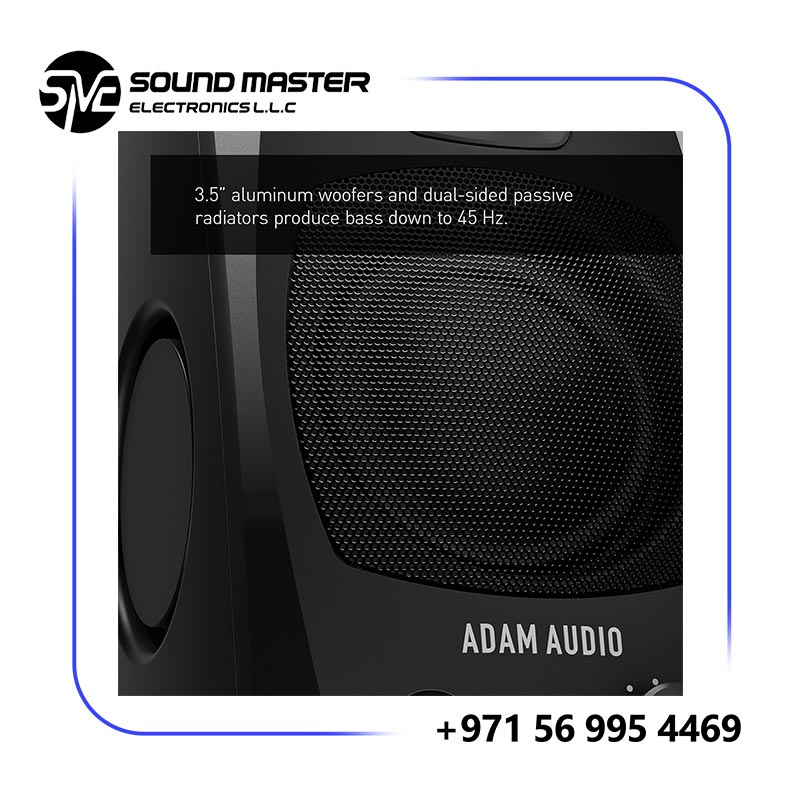 S6 ADAM Audio D3V Active Desktop Monitoring System (Pair, Black)