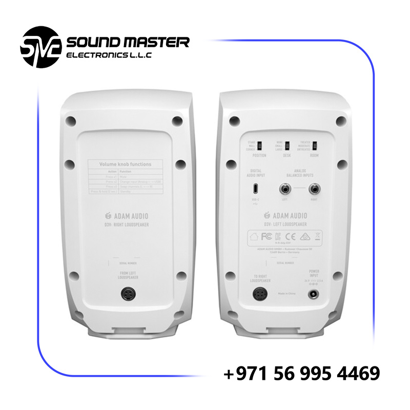 SS4 ADAM Audio D3V Active Desktop Monitoring System (Pair, White)