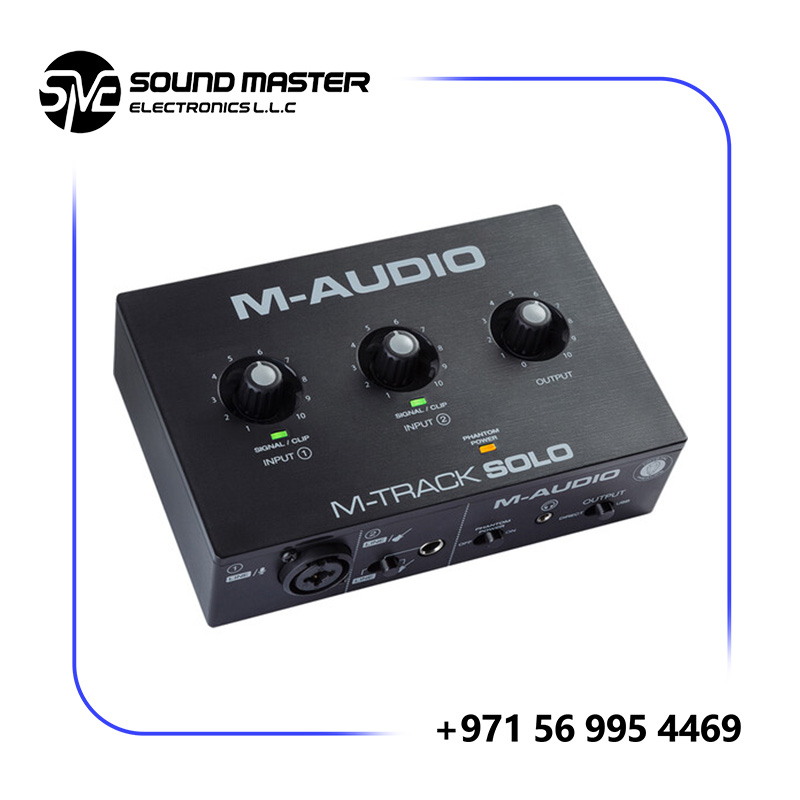 M-AUDIO M-Track Solo USB Audio Interface for Recording, Streaming and Podcasting