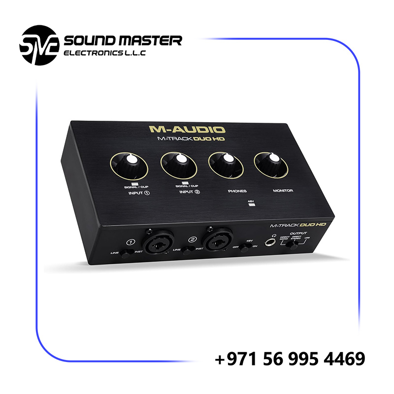 M-AUDIO M-Track Duo HD Audio Interface 24bit 192kHz for Recording, Streaming And Podcasting