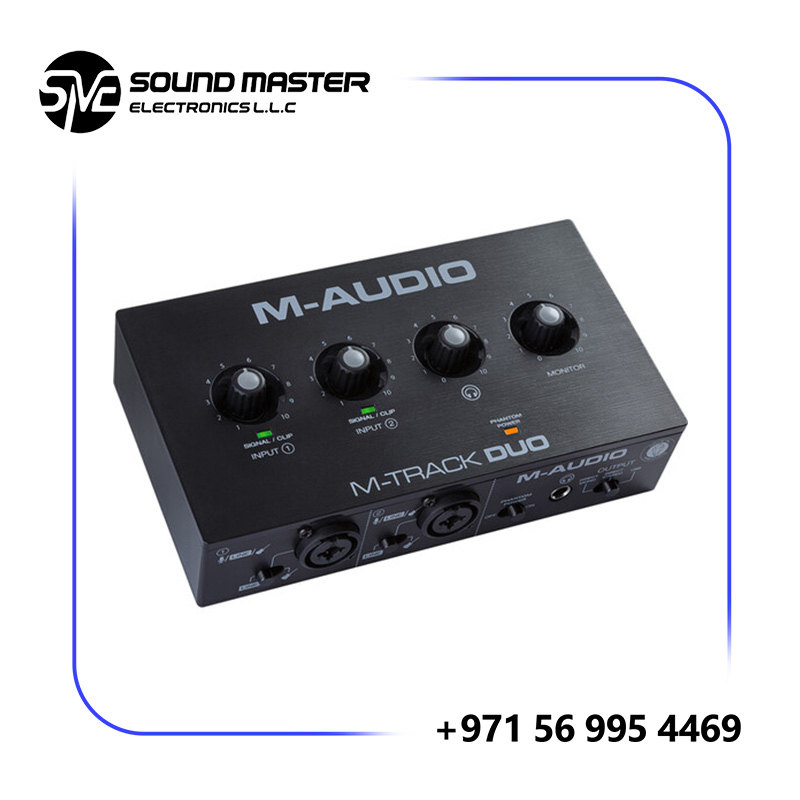 M-AUDIO M-Track Duo USB Audio Interface for Recording, Streaming and Podcasting