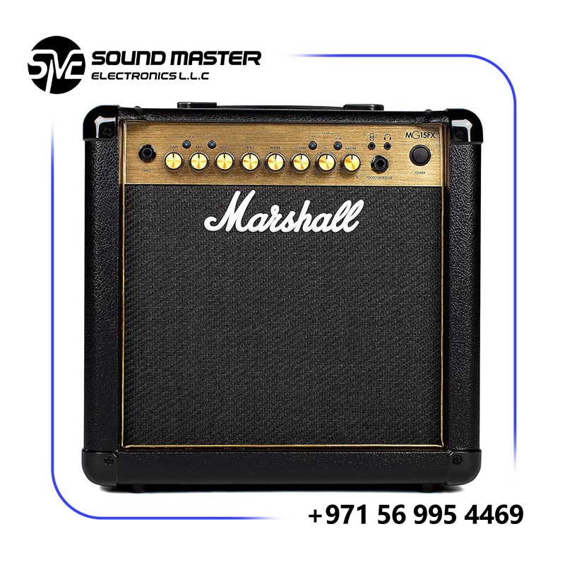 Marshall MG15GFX Black and Gold 15W Guitar Combo Amp with Effects