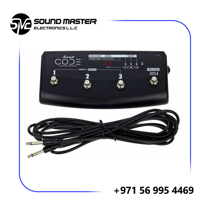 S3 Marshall PEDL-91009 4-way Programmable Footswitch for CODE Amps
