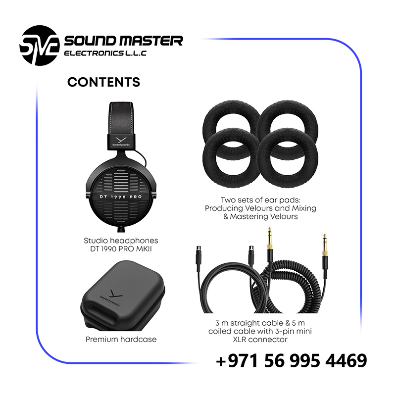 S1 Beyerdynamic DT 1990 PRO MKII Over-Ear Open-Back Premium Tesla Studio Headphones for mixing, Mastering and Editing