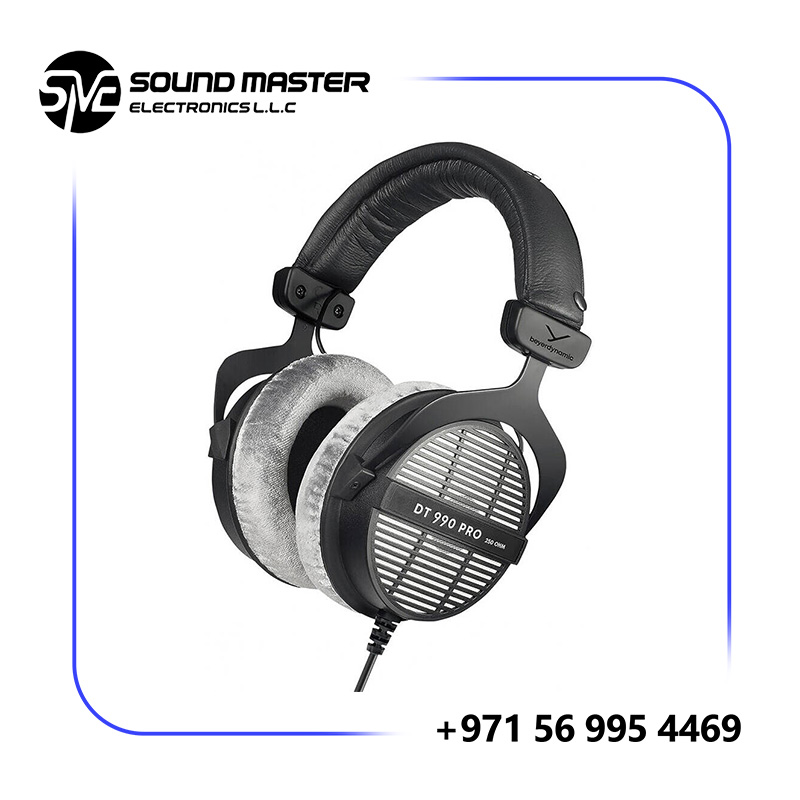 Beyerdynamic DT 990 PRO, 250 Ohm, Open Back, Over Ear, Wired Professional Studio Headphones, Gray