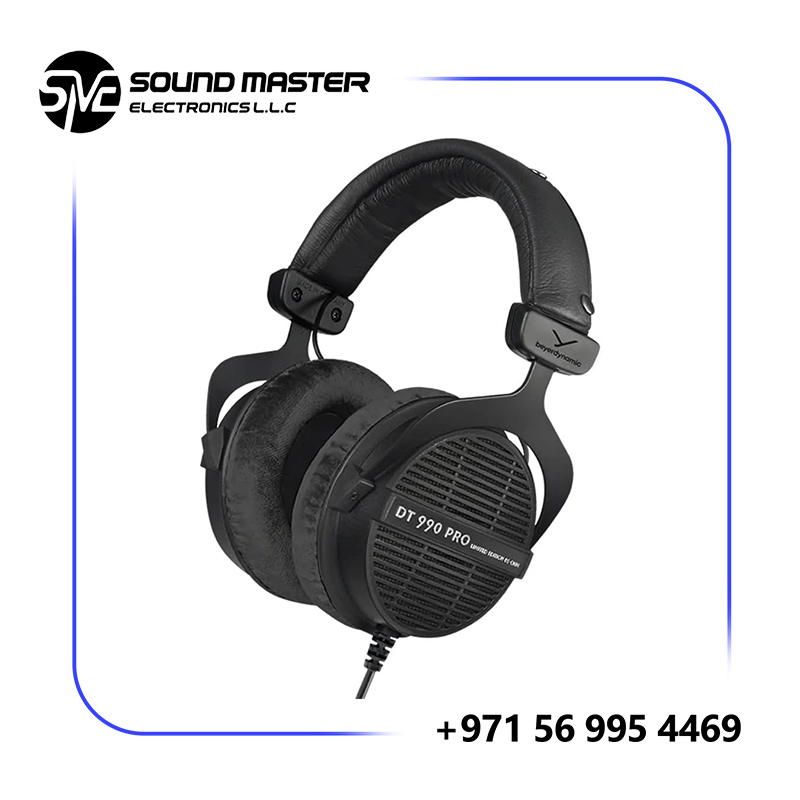 Beyerdynamic DT 990 PRO, 250 Ohm, Open Back, Over Ear, Wired Professional Studio Headphones, Limited Black edition