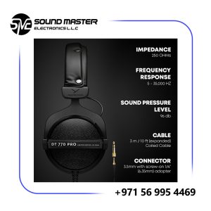 Beyerdynamic DT 770 PRO, Over-Ear Professional Studio Headphones,Wired, 250 Ohm, Black